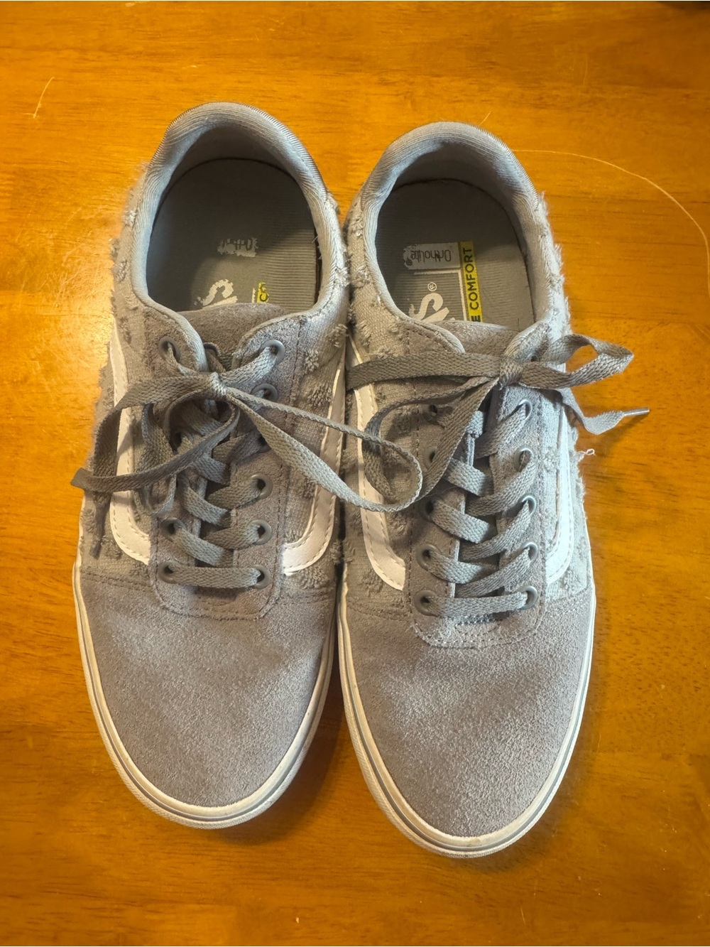 Vans Gray Suede Low-Top Sneakers with White Side Stripe
